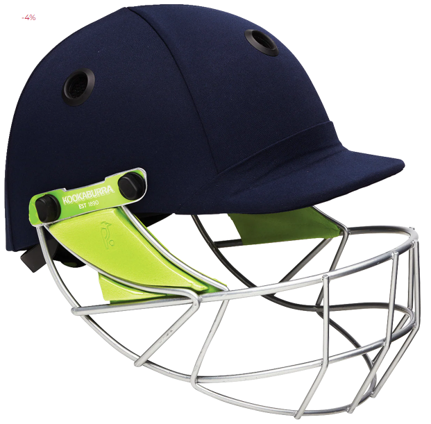 Kookaburra Pro 600 Helmet with Neck Guard – White Medium