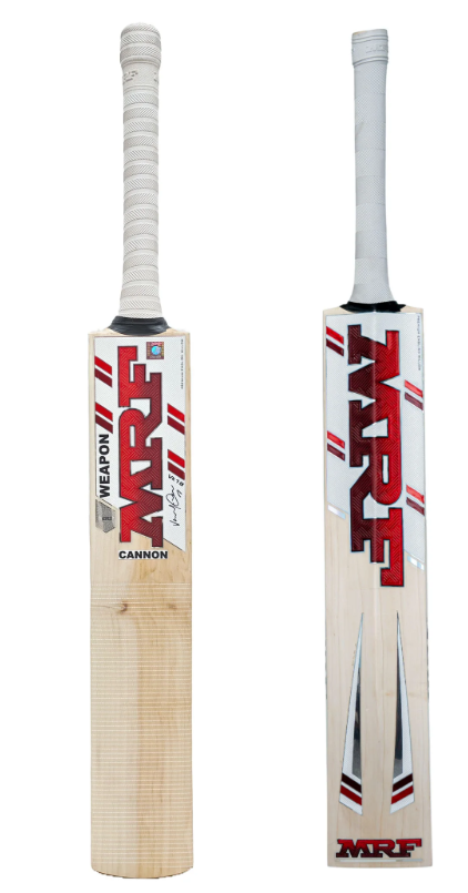 MRF Weapon Cannon English Willow Bat – Short Handle